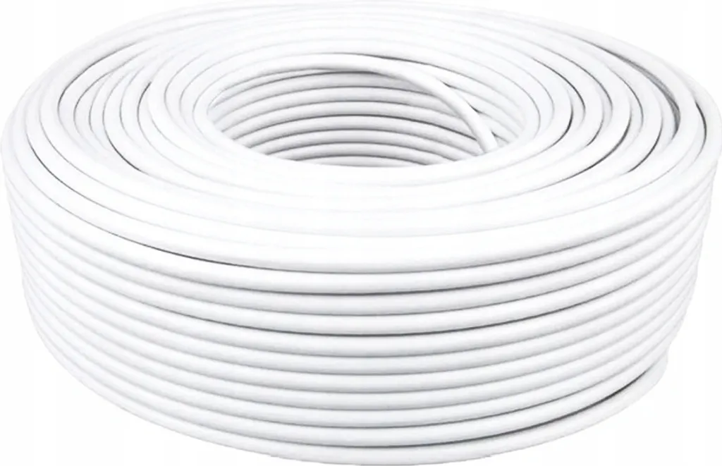 Câble antenne coaxial 100m pour relier TV et parabole satellite 6,8mm
