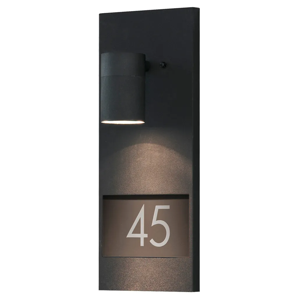 Applique Murale Extérieure avec Numéro de Maison Modena Noir Konstsmide