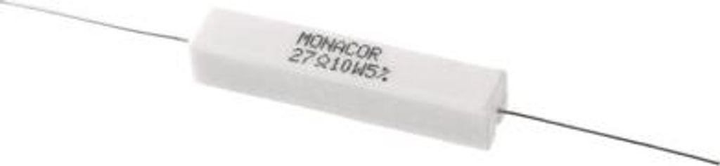MONACOR LSR-270/10 Hochlast-Zementwiderstand, 27 Ω, 10 Watt