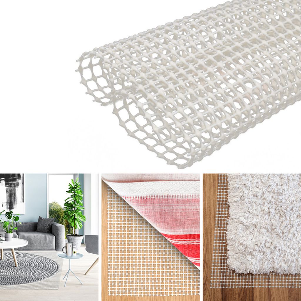 Fiqops Antirutschmatte Teppichunterleger Stopper Rutschfester Teppichunterlage Kofferraum zuschneidbar 60*120CM