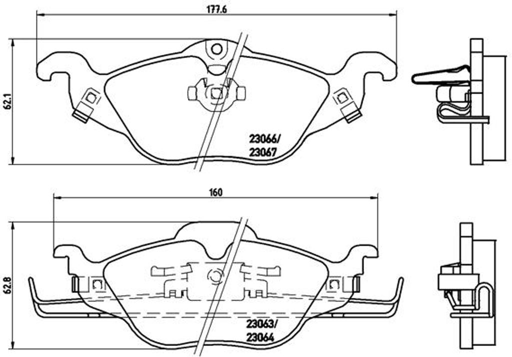 Brembo Bremsbelagsatz, Scheibenbremse Vorderachse P 59 030
