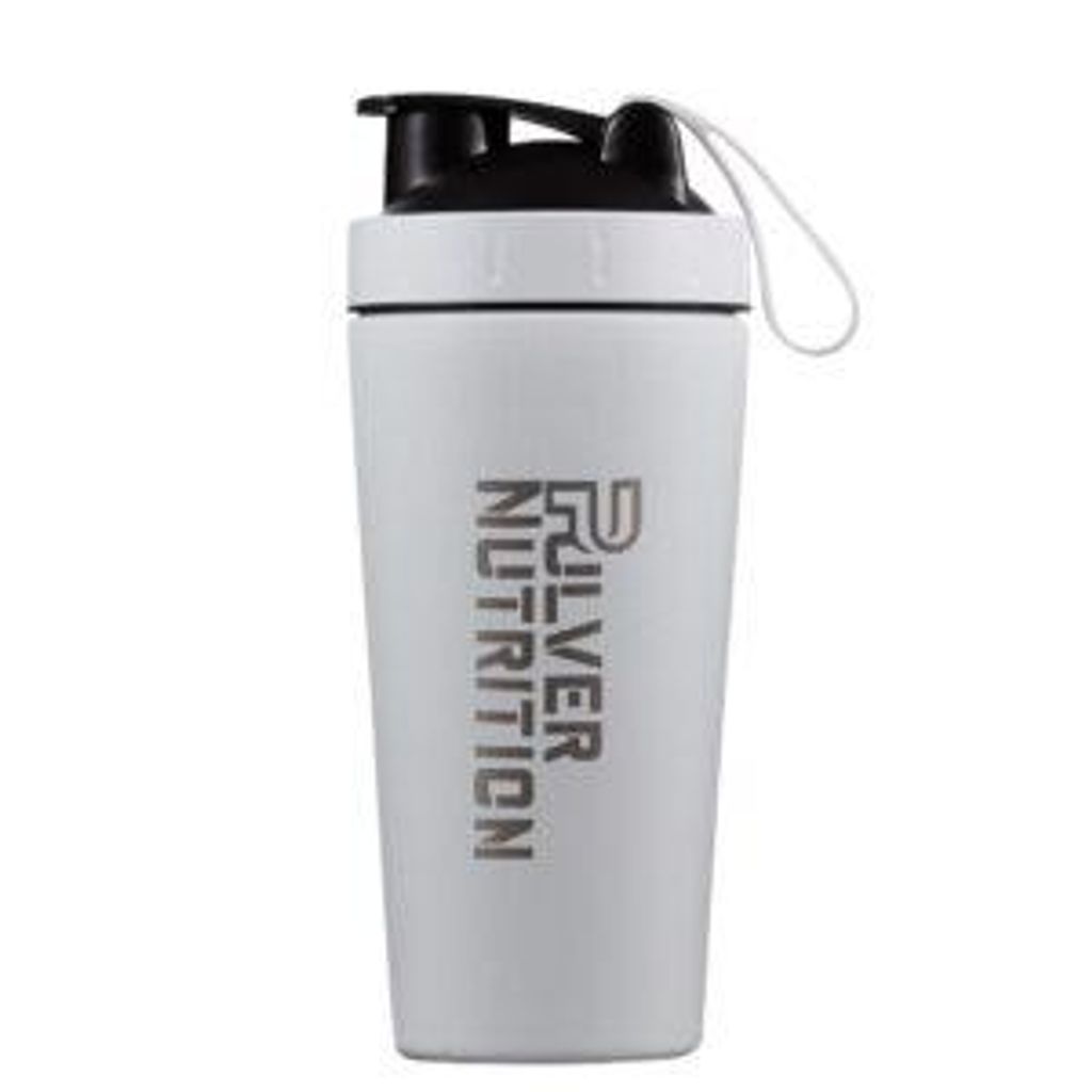 Pulver Premium Edelstahl Shaker 1000 ml – Weiß – Protein Produktbild 