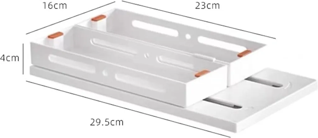 Support à épices extensible blanc pour placard de cuisine - 2 unités