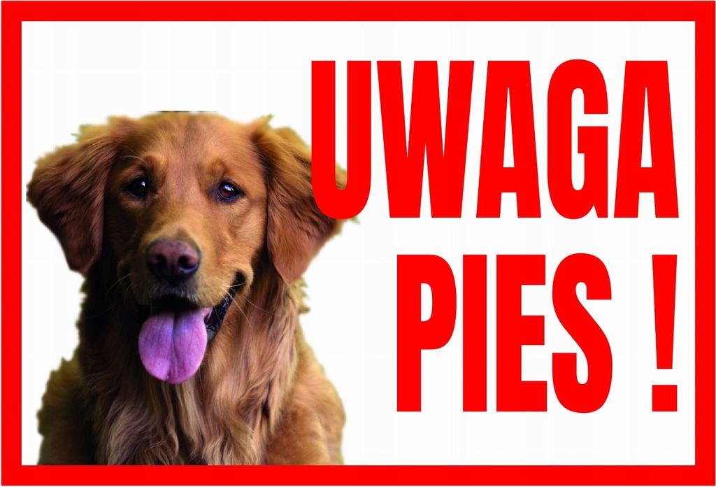 TUP-6 Warnschild ACHTUNG DOG RETRIEVER