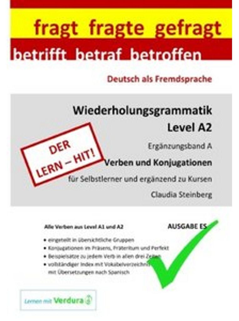 DaF - Wiederholungsgrammatik A2 - Ergänzungsband A - Verben und Konjugationen - Ausgabe ES