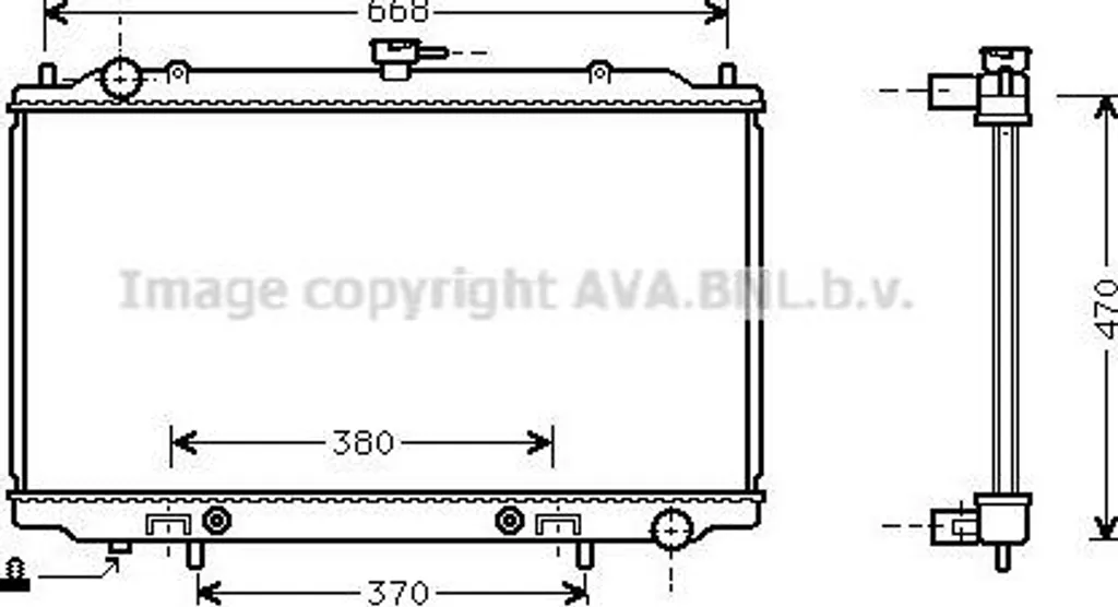 Radiateur Moteur AVA DN2189 pour Cefiro et Maxima OE 2141035U00