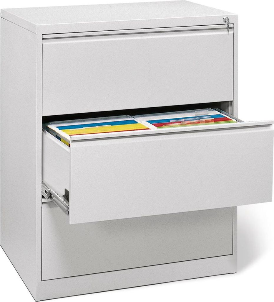 Hängeregistraturschrank 2bahnig 840x1020x620mm 3Schübe l.gr