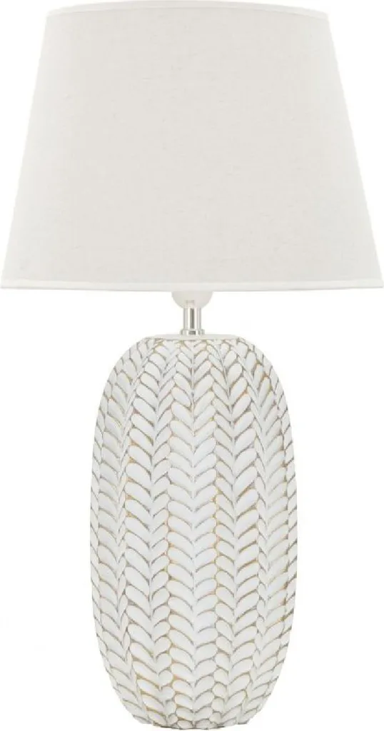 Lampada Tavolo Foglia Oro Bianco 35x65 cm Mauro Ferretti E27 Offerta