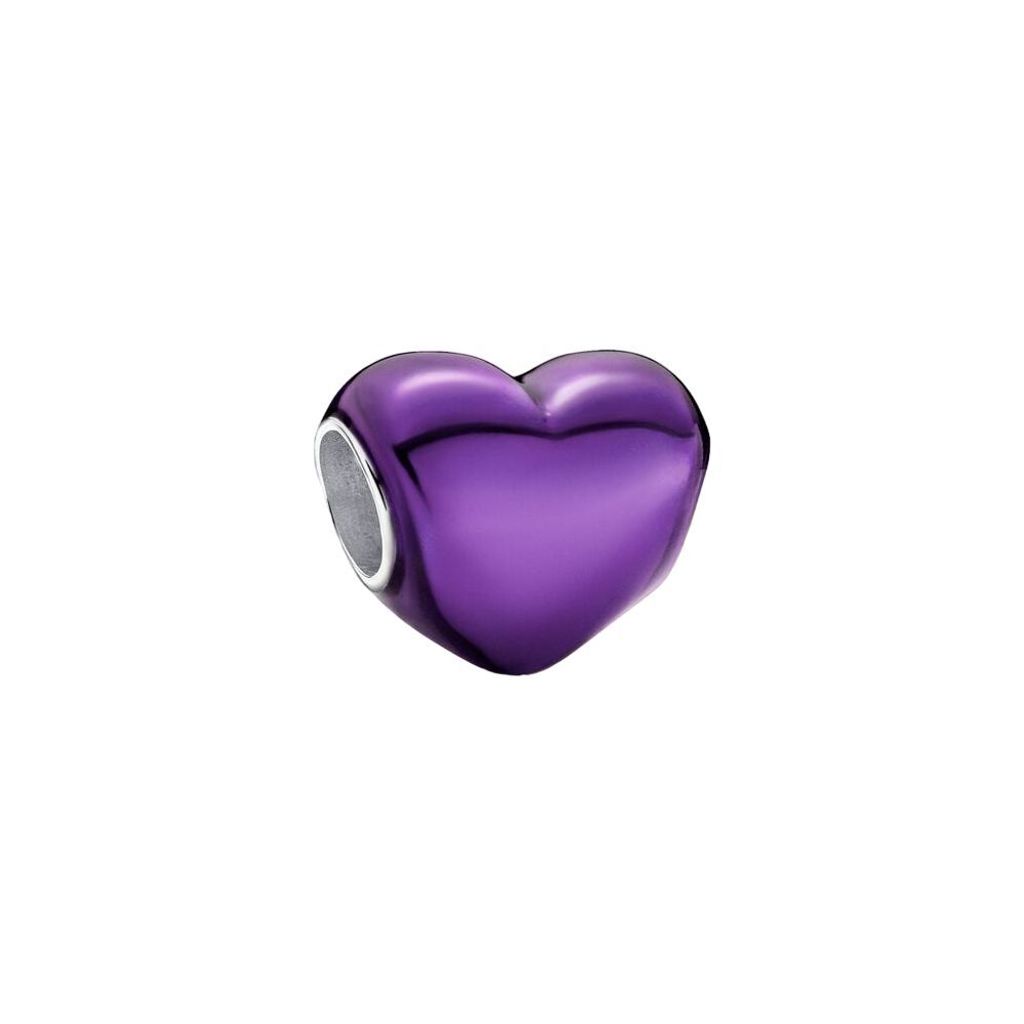 Pandora Charm Damen Violettes Metallic-Herz Sterling-Silber Produktbild 
