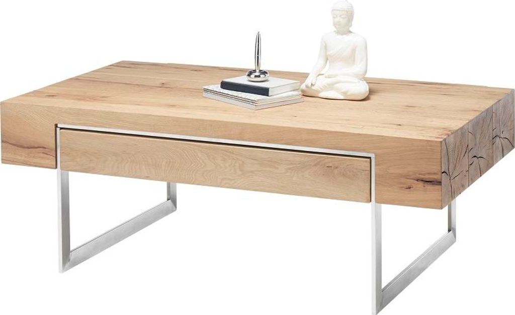 Couchtisch Birmingham | Asteiche | mit Schubkasten | 110x60 | Eichefarben