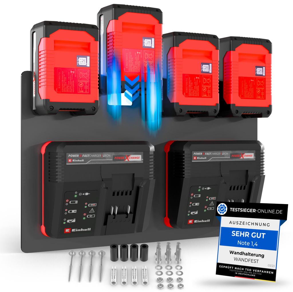 Wandfest® Wandhalterung für Einhell Akkus und Ladegeräte - Produktbild 