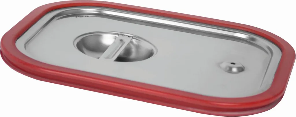 Couvercle SARO GN 1/2 robuste en inox avec joint silicone Top Line 1/2