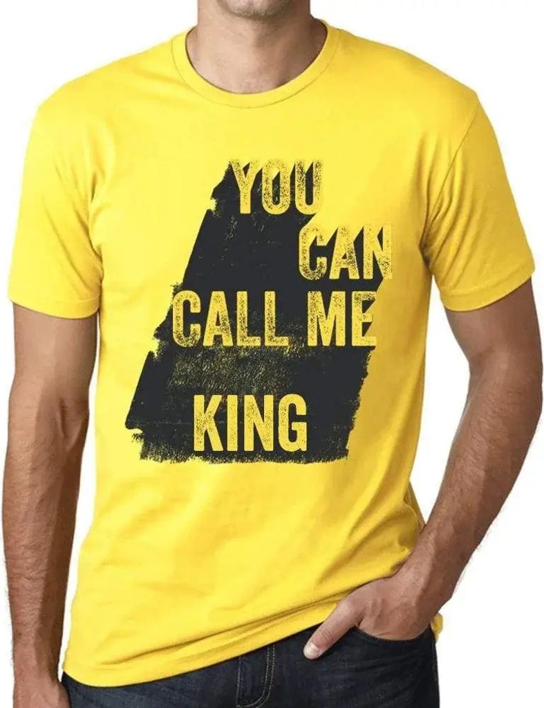 Herren Grafik T-Shirt Du kannst mich König nennen – You Can Call Me King – Öko-Verantwortlich Vintage Jahrgang Kurzarm Lustige Druck Geburtstag