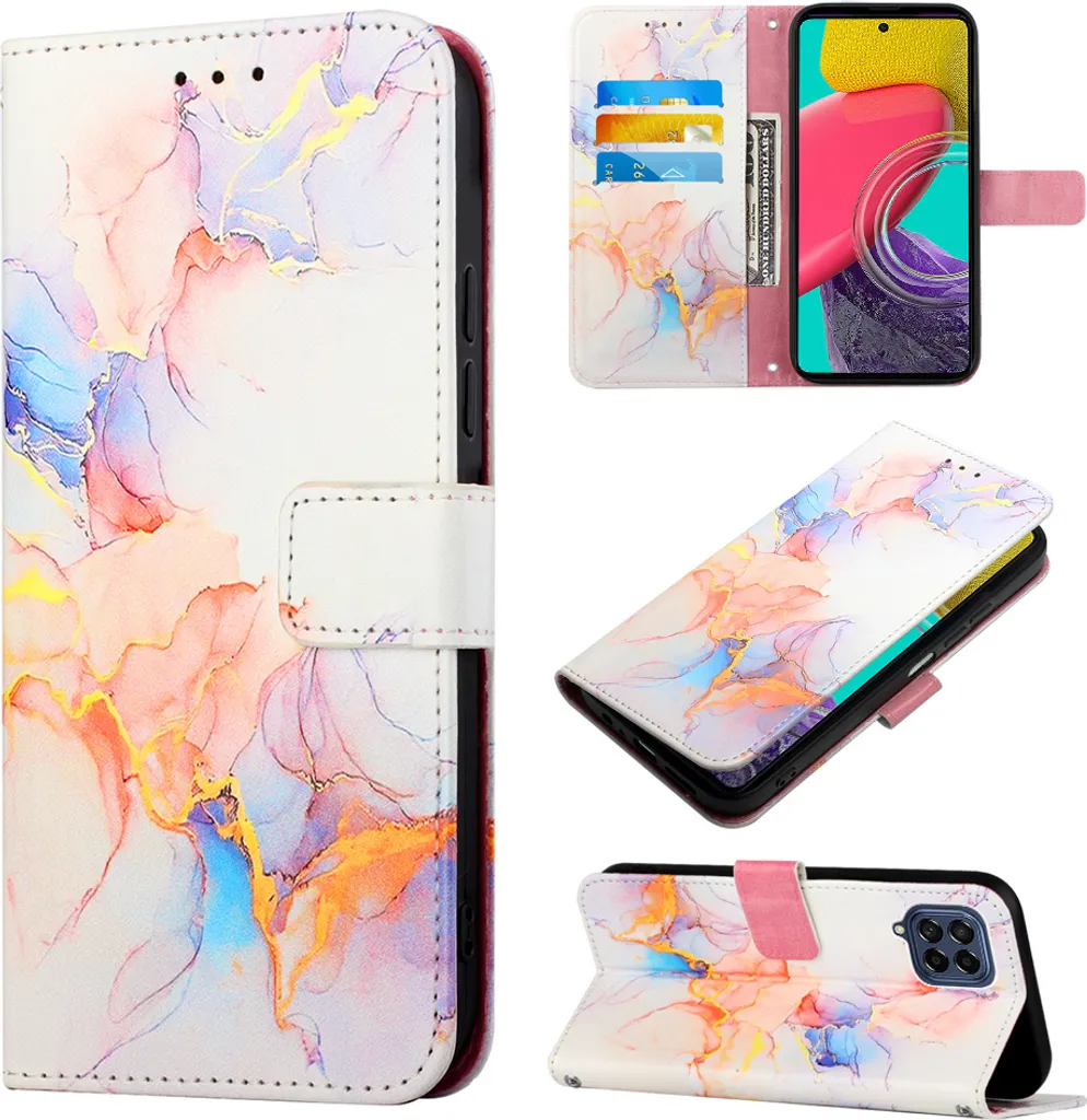 Custodia Samsung M53 5G in Offerta - Cover Libro Marmo Bunt Prezzo