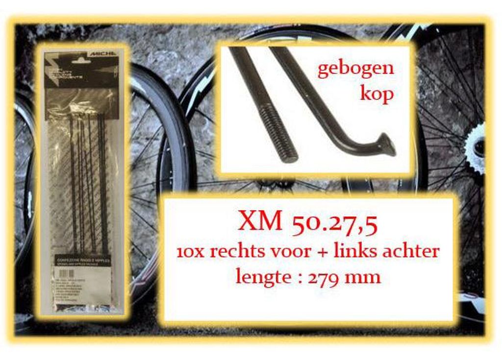 Miche Spaak+Nip. 10x RV+La XM 50.27.5