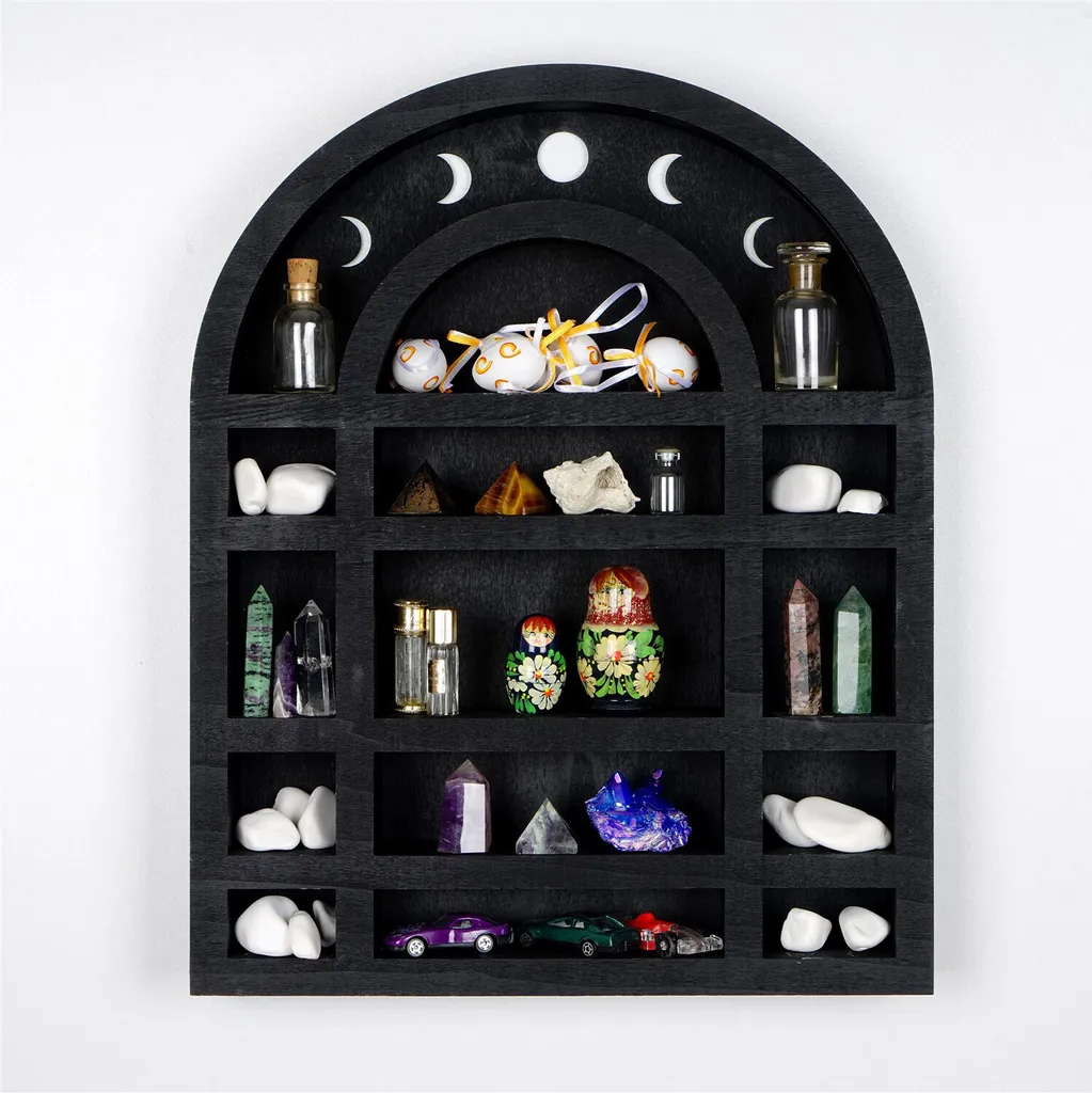 Décoration Murale Wallity Almıla EVL1282 Noir en Bois 38 x 6 x 48 cm