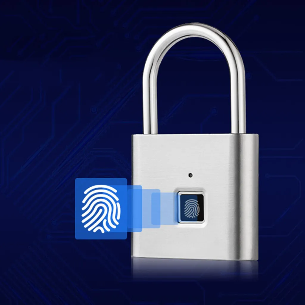 Lucchetto Biometrico per Famiglia: Argento Smart USB Ricaricabile
