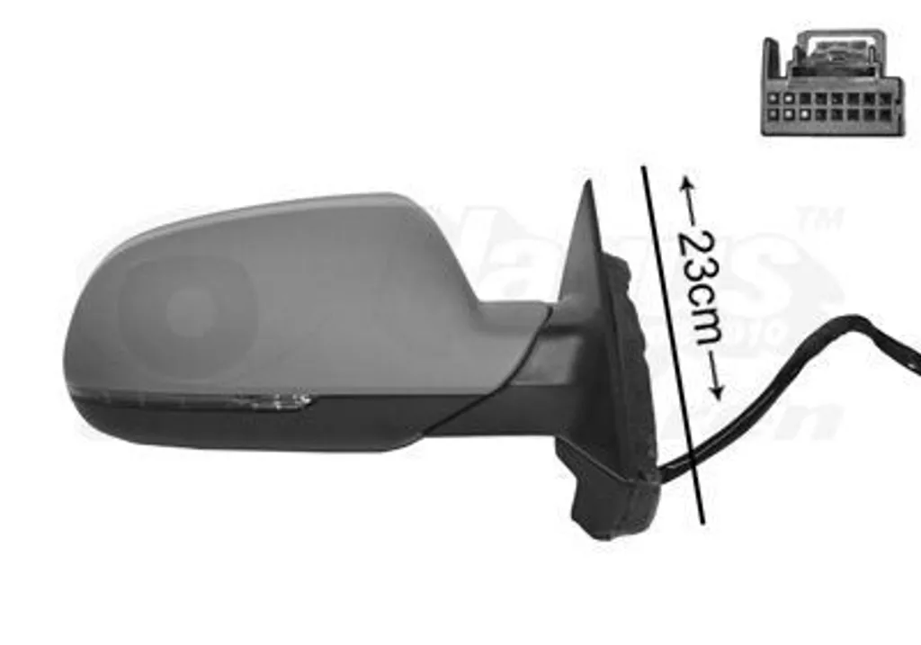 Rétroviseur Extérieur Droit Audi A3 8P1 Miroir Chauffant Prêt à Peindre