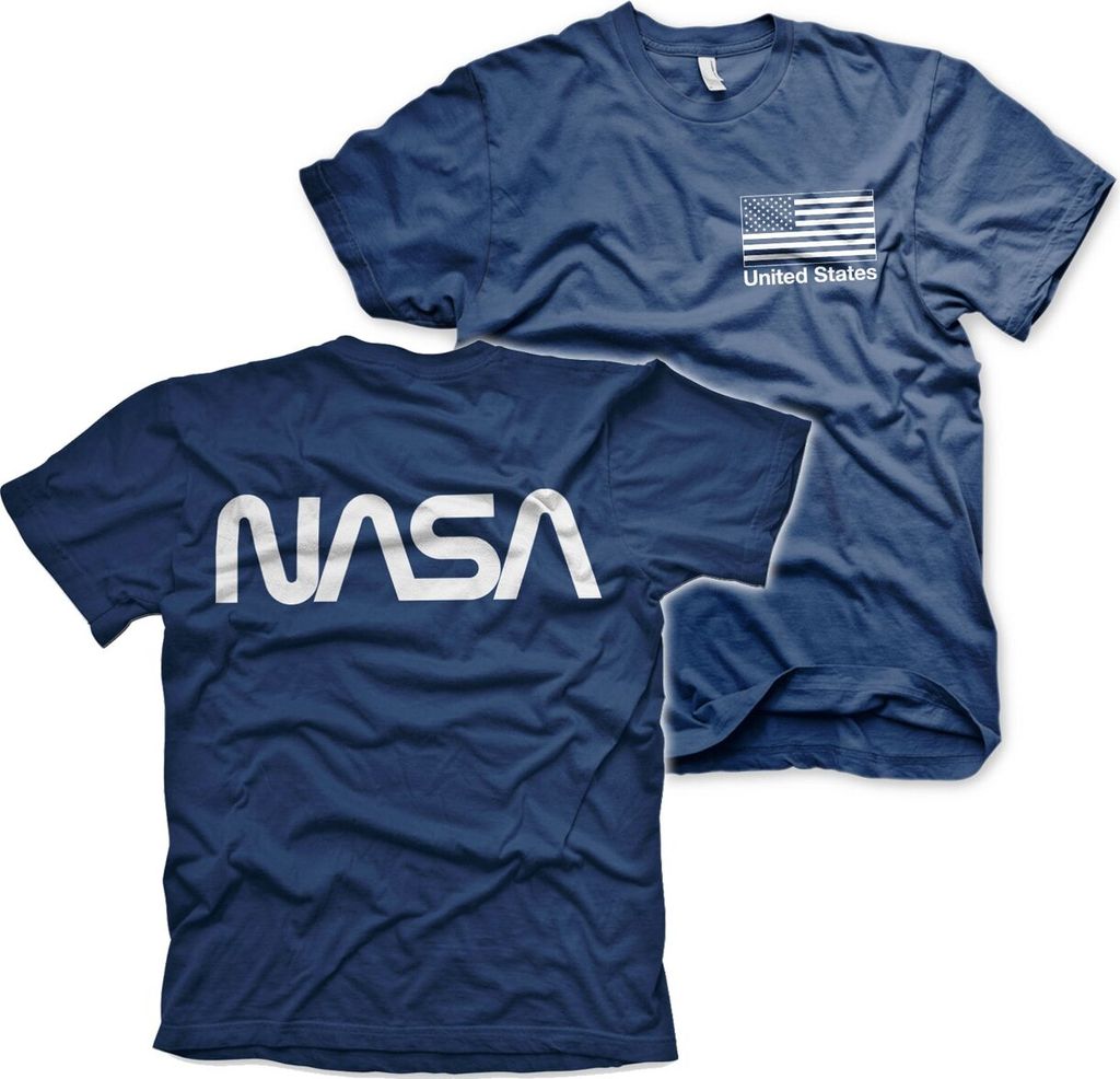 NASA Black Flag T-Shirt - Small - Navy
