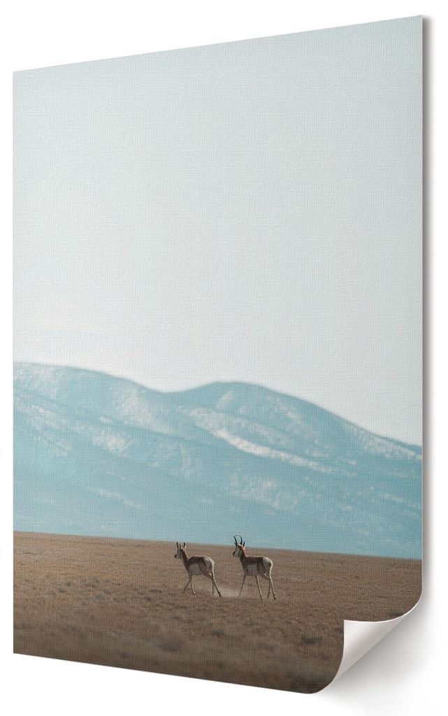 Bergblick- Kunstdruck A4 - Minimalistisch, Modern- Wandbild für Wohnzimmer Schlafzimmer & Flur, Modernes Poster Wanddeko, Ungerahmt