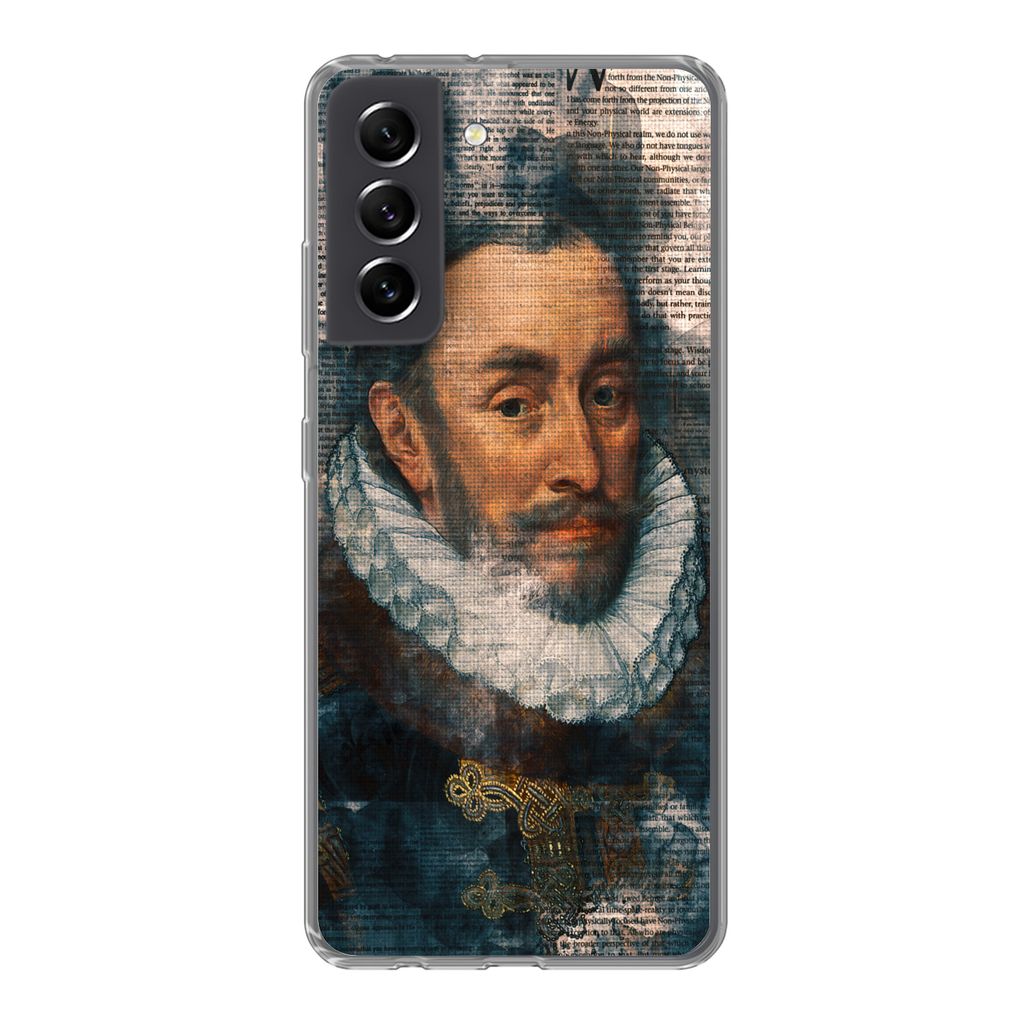 MuchoWow Handyhülle Schutzhülle Hülle für Samsung Galaxy S21 FE Kunst - Aquarelle - Alte Meister Silikon Softcase Handy Hülle - Mobiltelefon...