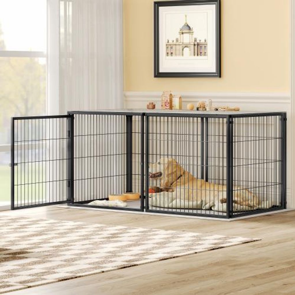 Modulare Hundebox 120x60x60cm, Flexibler Hunde-Käfig mit Produktbild 