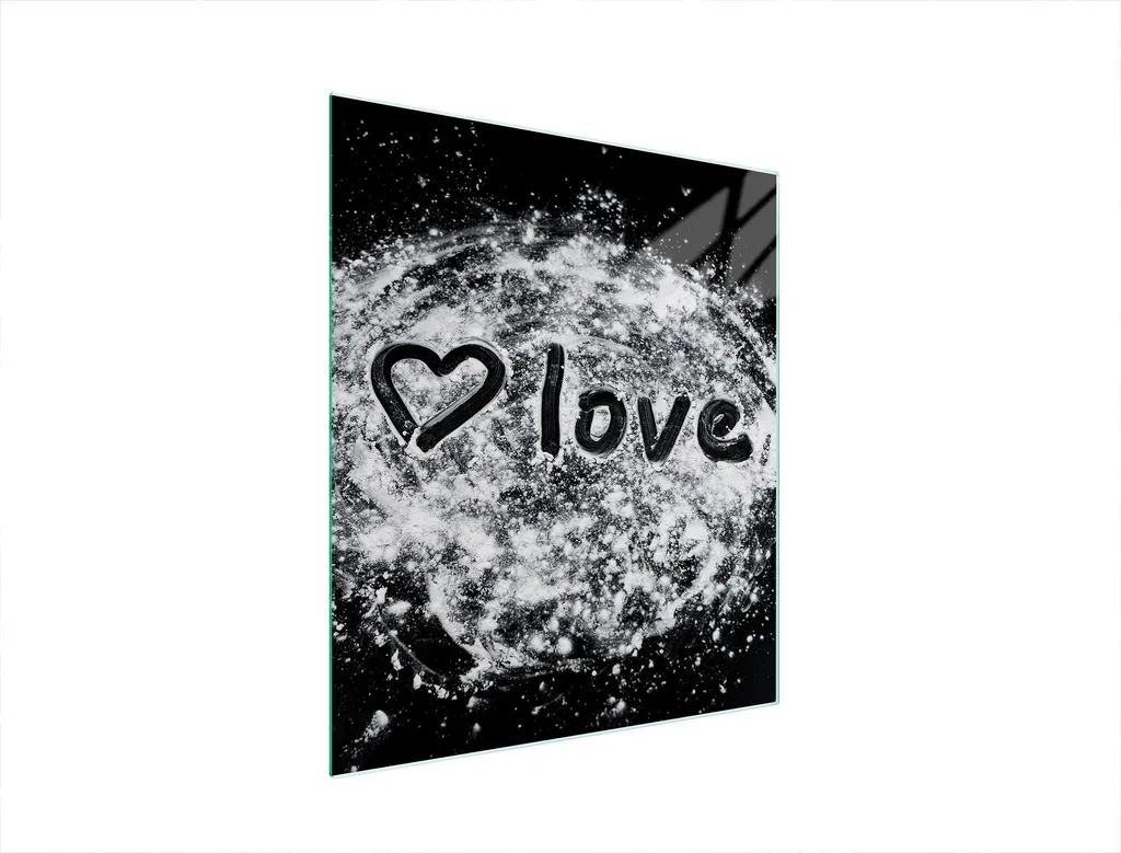 Tagliere in Vetro 45x52 Cuore: Protezione Piano Cottura Elegante