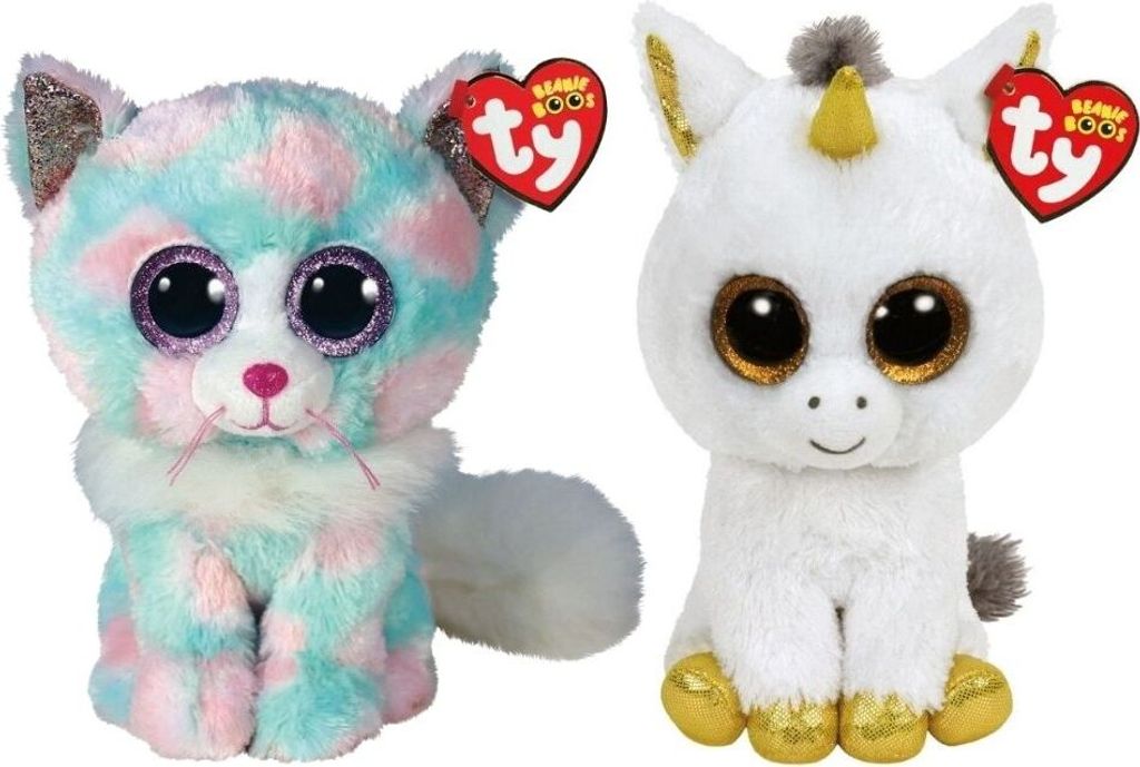 Ty - Stofftiere - Beanie Buddy - Opal Cat & Pegasus Unicorn