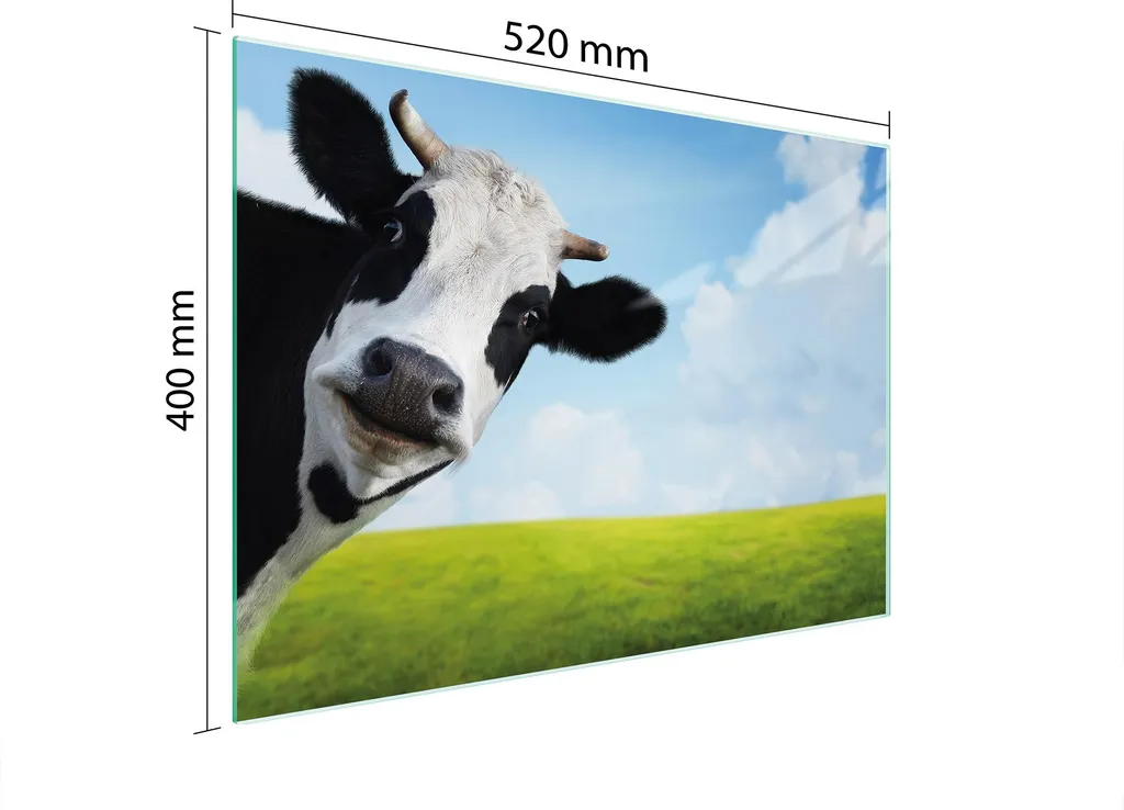 Tagliere in vetro 52x40 mucca temperato | Vassoio design cucina - 2