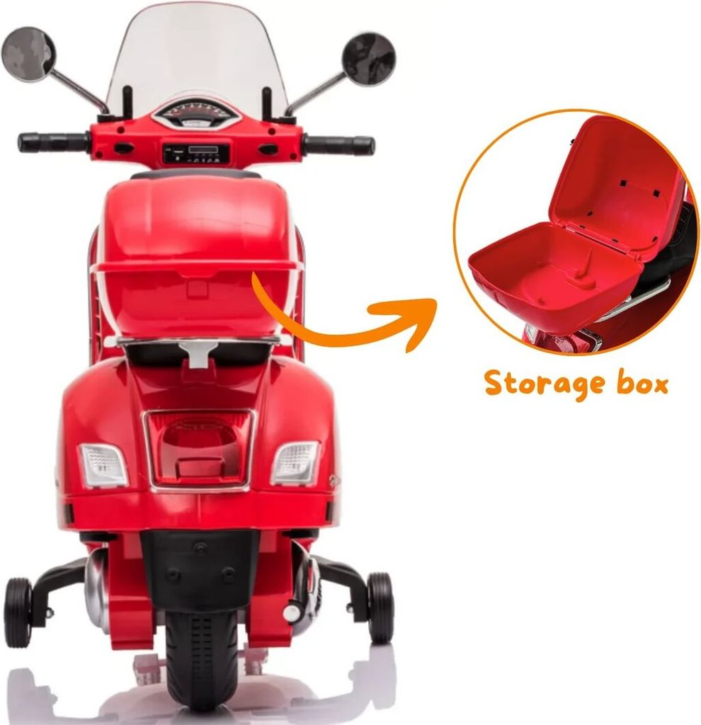 Dětská elektrická koloběžka 6V - Vespa GT - 3 až 6 let - se Obrázek produktu 5