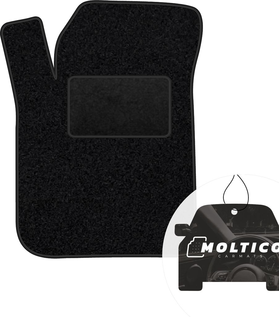 moto-MOLTICO Fahrer Fußmatte Auto Velours Fahrerseite Autoteppiche Schwarz Fahrermatte 1-teilig passend für Chrysler Sebring 2000-2006