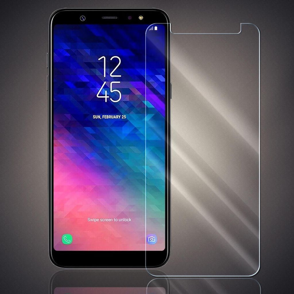 A smartphone screen protector is shown next to a smartphone.