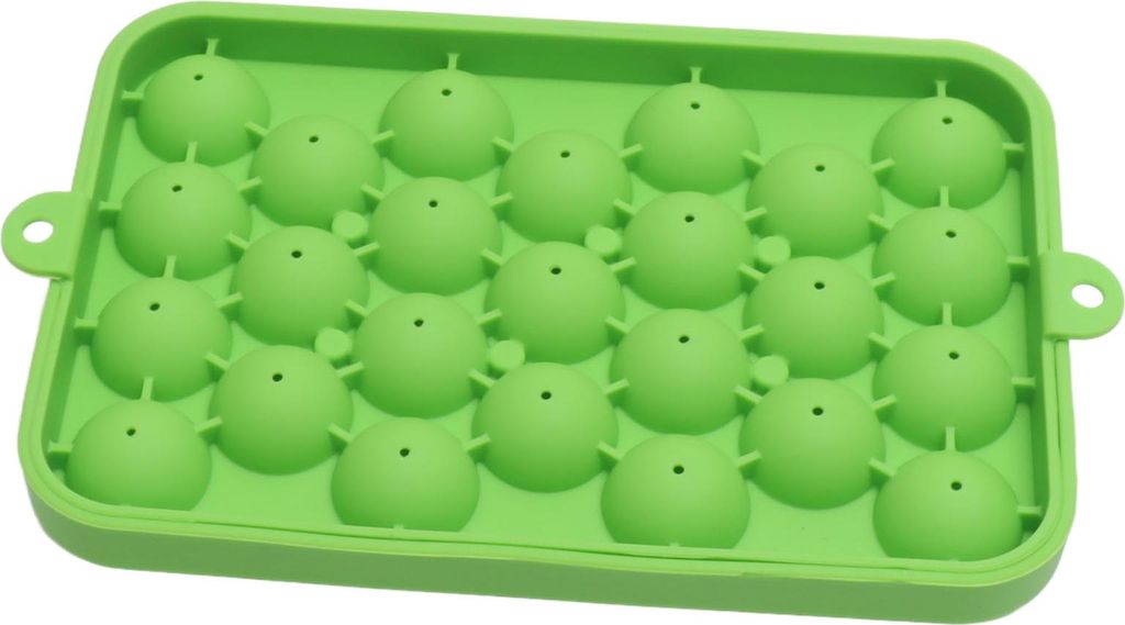 25 Gitter Eiswürfelschale Easy Release Silikon Eis Ball Maker Form Mini Runde Eis Kugel Schale mit Deckel Grün