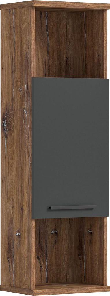 Hochbeistellkast für Bad - Hochbeistellkast - Badbeistellkast - Holz - Grau - Ca. 35x112x25 cm