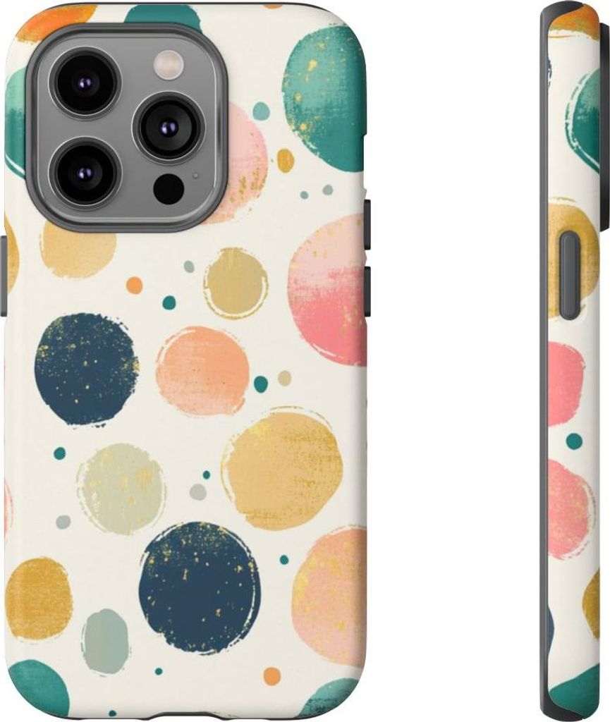 Bunte abstrakte Punkte – Hülle Kompatibel mit iPhone 14 Pro