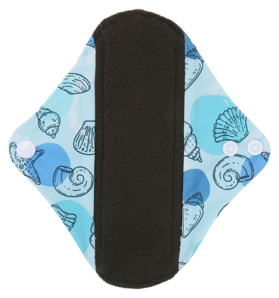 Wiederverwendbare Damenbinde aus Bambuskohle, tragbar, weich bedruckt, elegant, waschbar, Menstruation für FrauenG66