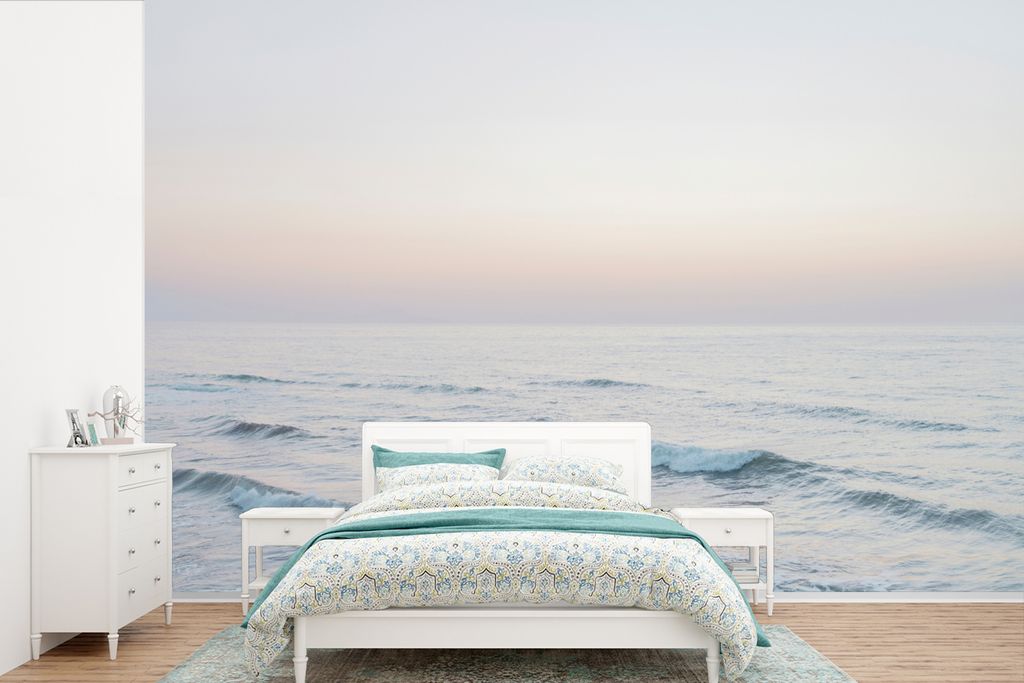 MuchoWow Fototapete für Wohnzimmer oder Schlafzimmer Wandtapete Vinyl Motivtapete Meer - Wellen - Wasser - Natur - 360x240 cm - Vinyl-Tapete