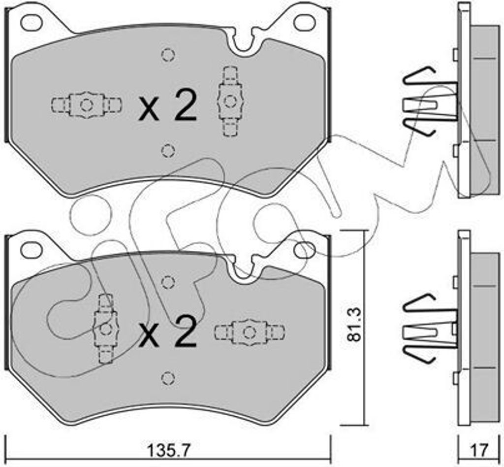 CIFAM Bremsbeläge Satz Vorne Bremsklötze für AUDI Q5 (FYB) 822-1170-1