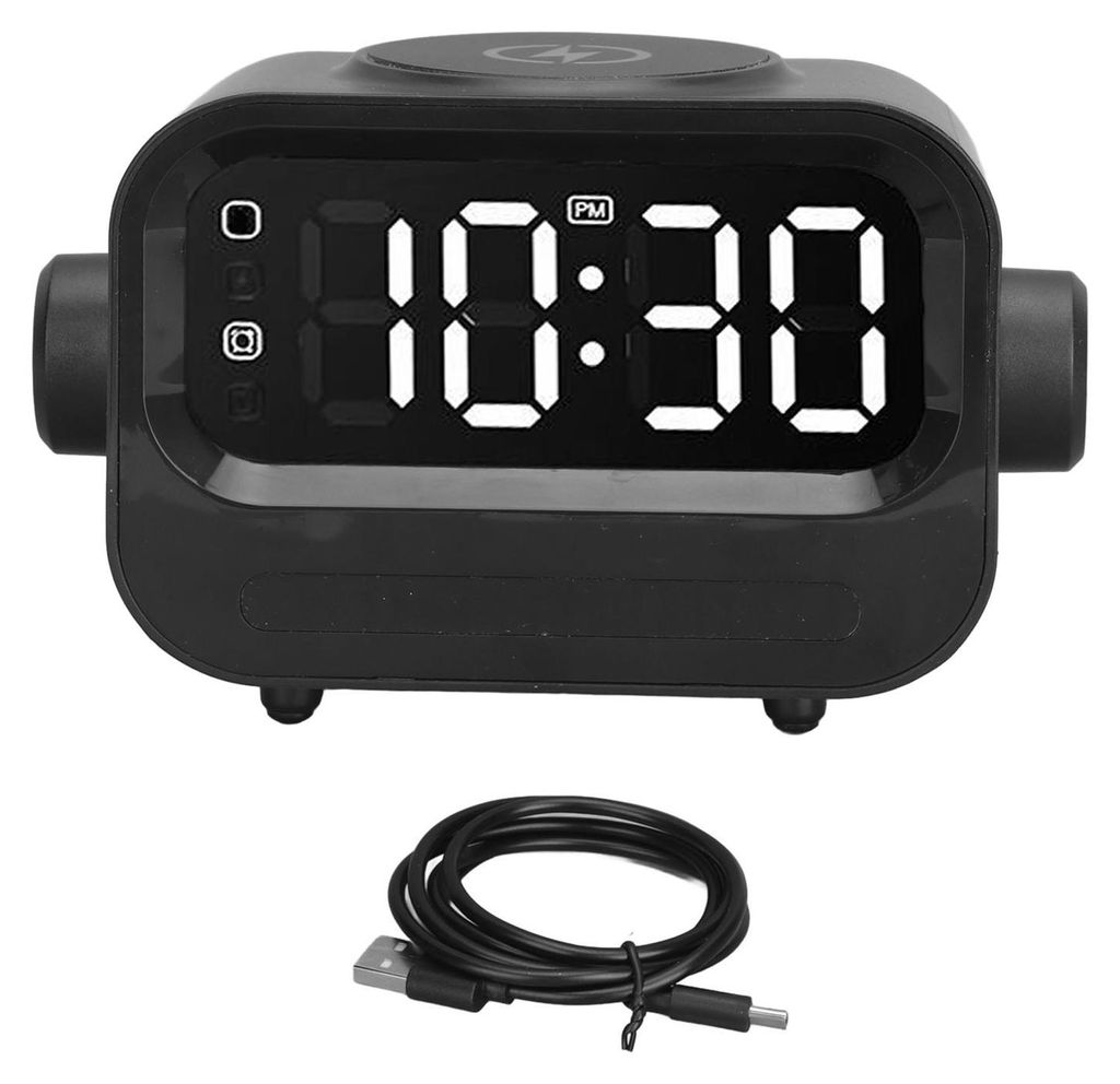 Kabelloses Lautsprecher-Ladegerät mit 3,5-mm-Wecker und USB-Anschluss, Bluetooth, 15 W, RGB, bunte Lichter, Schwarz