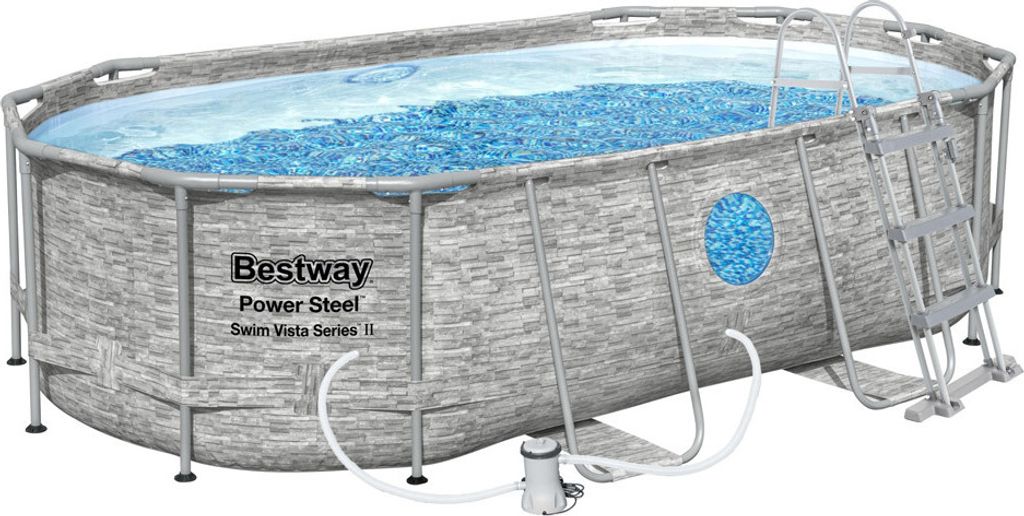 Bestway 56714, 7250 l, Rámový bazén, Žebřík, Hnědá, 59,1 kg Obrázek produktu 
