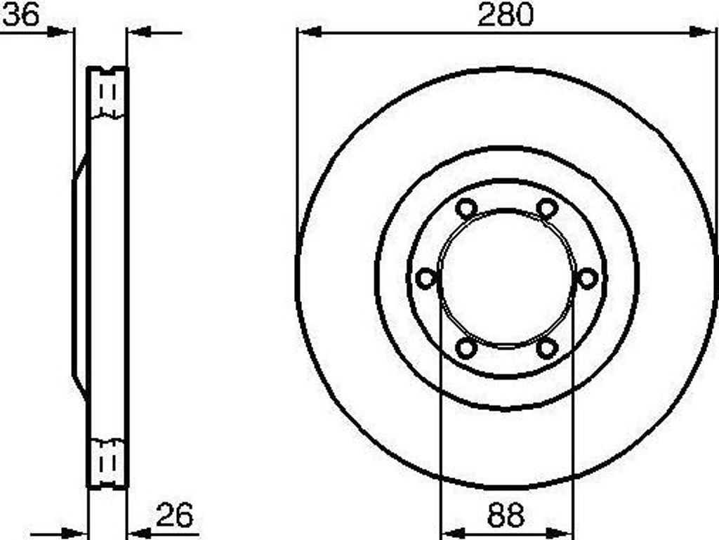 BOSCH 0 986 478 437 Bremsscheibe OE 8943755333 kompatibel mit Frontera A, Frontera B, Monterey