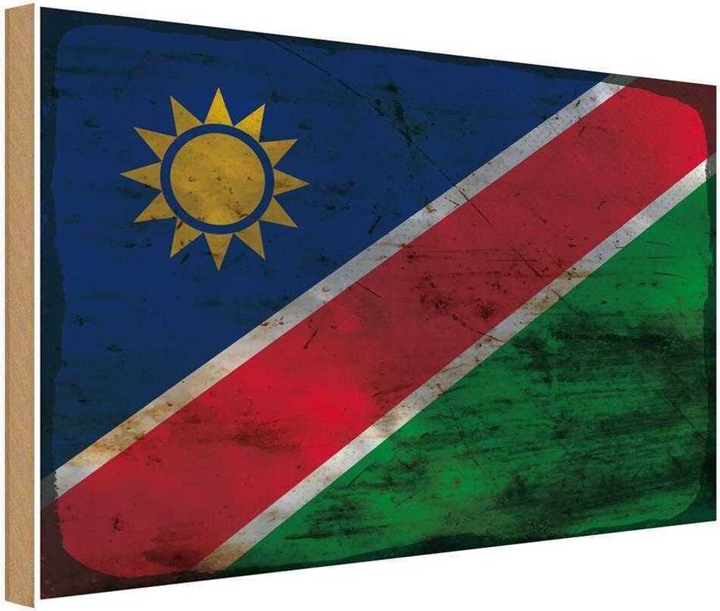 vianmo Holzschild 20x30 cm Namibia Rost Flagge Fahne Wappen