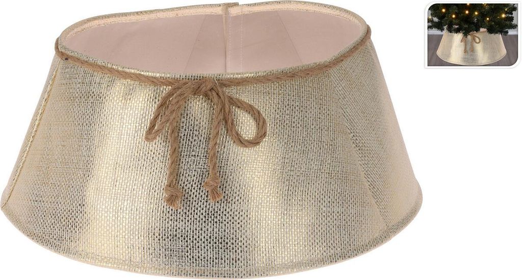 Kerstboomrok gold Weihnachtsbaum Dekoration Korb Stil 60 cm s Design