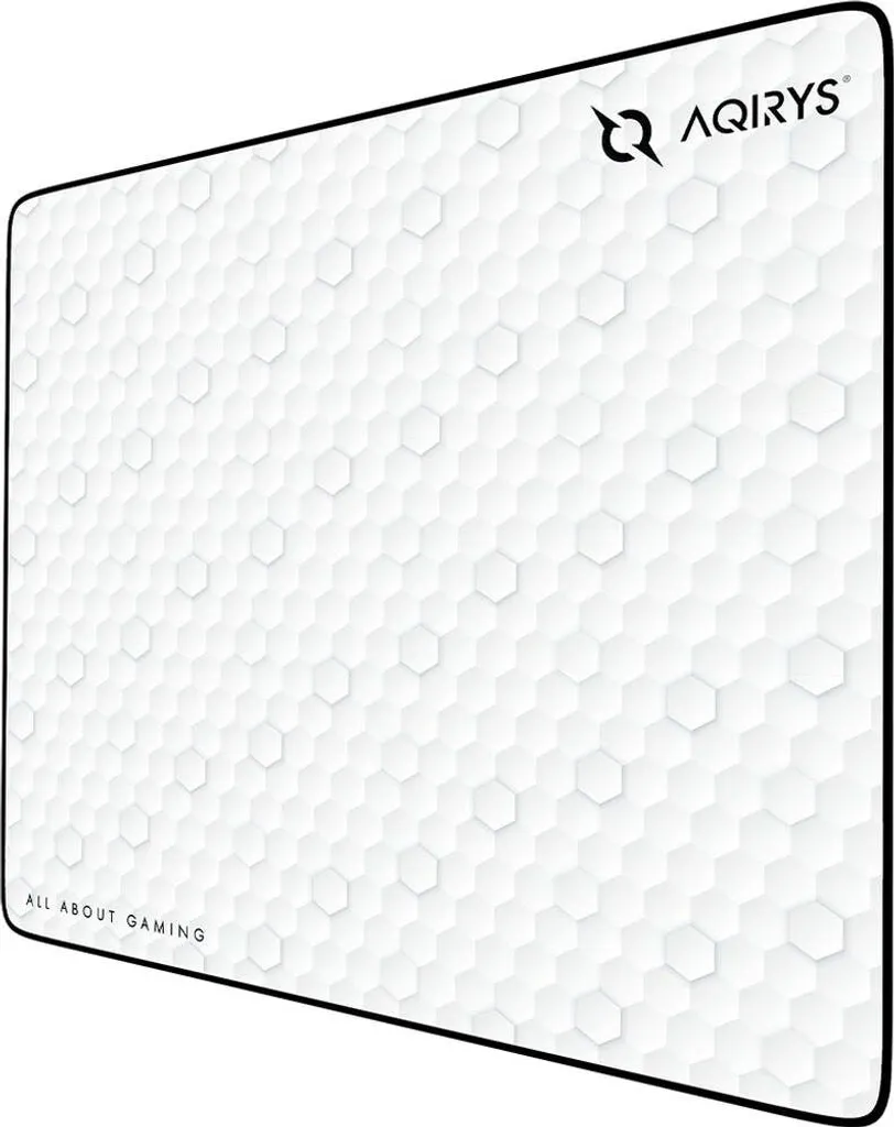 Tapis Gamer AQIRYS WEBB Blanc Gris 450x400 mm Surface Haute Glisse