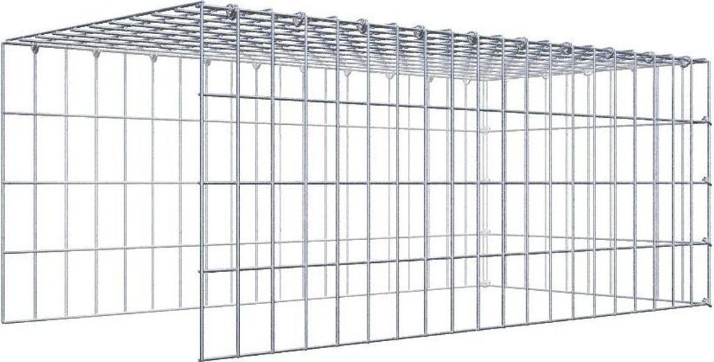 Anbaugabione Typ 4 100 cm x 40 cm x 50 cm (L x H x T), Maschenweite 5 cm x 10 cm, C-Ring
