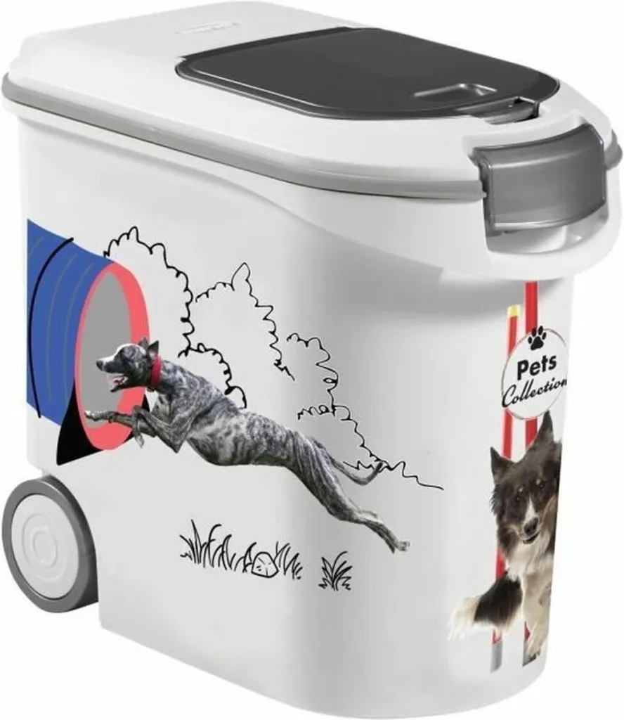 Curver Pets Collection Conteneur Croquettes Chien 35L 12kg Argenté