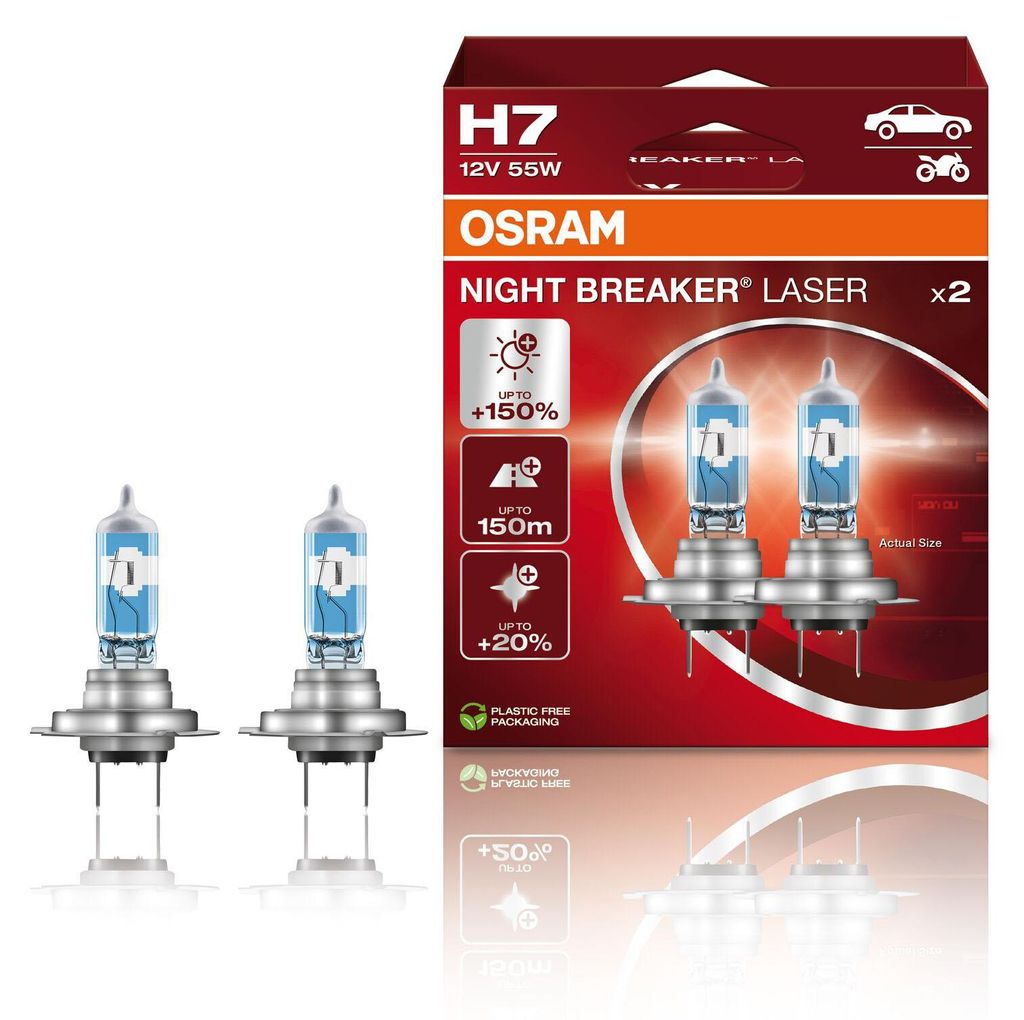 Autosvětla Osram Night Breaker Laser H7 12 V 55 W, 2 ks Obrázek produktu 