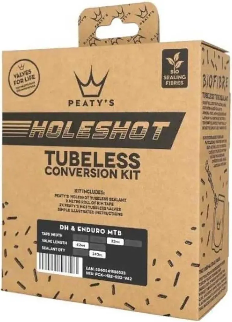 Kit de Conversion Peaty's Holeshot Tubeless Enduro/DH 32mm Marron