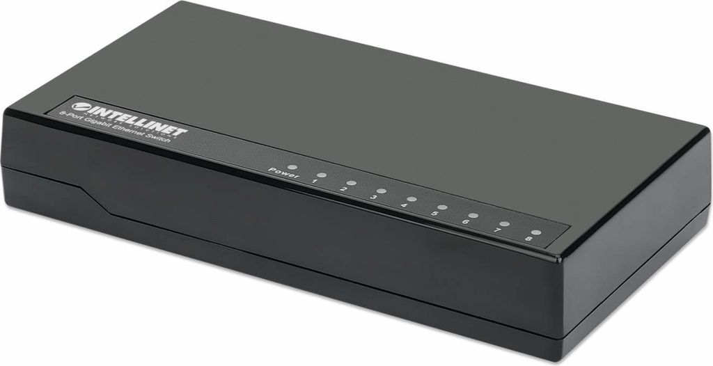 INTELLINET Desktop 8-Port Gigabit Ethernet Switch schwarz