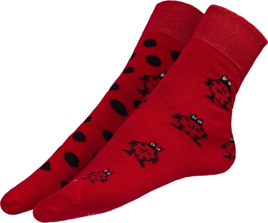 Socken Marienkäfer - 35-38 - Rot,Schwarz